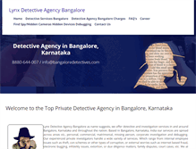 Tablet Screenshot of bangaloredetectives.com
